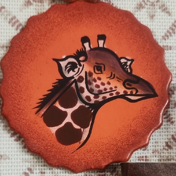 Unique Safari Animal Hand-painted Coasters Six Of Them With Holder. - Picture 5 of 8